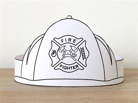 Firefighter Helmet Paper Crown Printable Coloring Made By Teachers