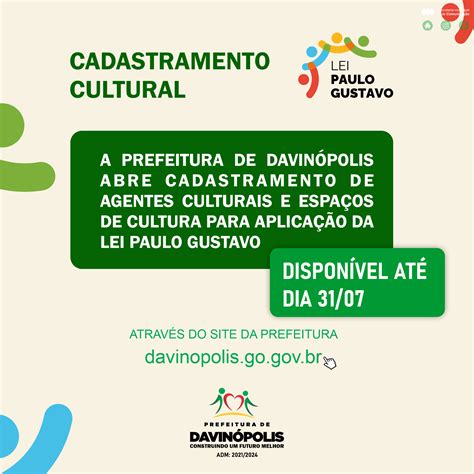 A PREFEITURA MUNICIPAL DE DAVINÓPOLIS ABRE CADASTRAMENTO PARA AGENTES