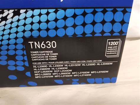 Genuine Brother Tn630 Black Toner Cartridge Standard Yield Of 1200 Pages Office 705353748066 Ebay