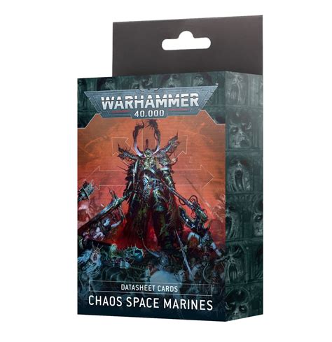 Warhammer 40000 10th Edition Chaos Space Marines Datasheet Cards