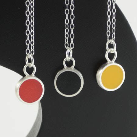 black yellow red necklaces resin crowded silver jewellery