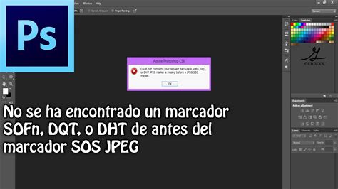 No Se Ha Encontrado Un Marcador SOFn DQT O DHT De Antes Del Marcador