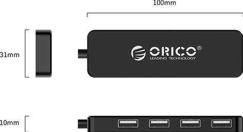 Orico Fl01 USB 2 0 Hub 4 Θυρών με σύνδεση USB A FL01 BK BP Skroutz gr