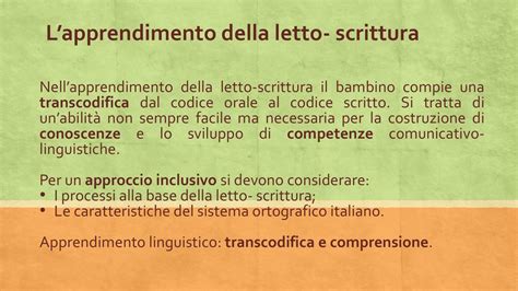 Lapprendimento Della Letto Scrittura Ppt Scaricare