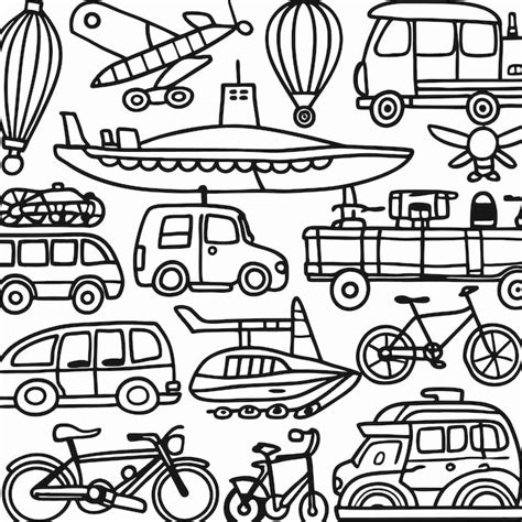 Premium Vector Hand Drawn Doodle Style Set Of Transport Vehicles