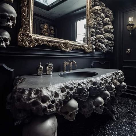 Skull Bathroom Gothic Home Decor Gothic Decor Bedroom Dark Home Decor