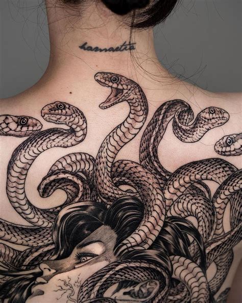 Medusa Girl's Full Back Tattoo | Best Tattoo Ideas For Men & Women