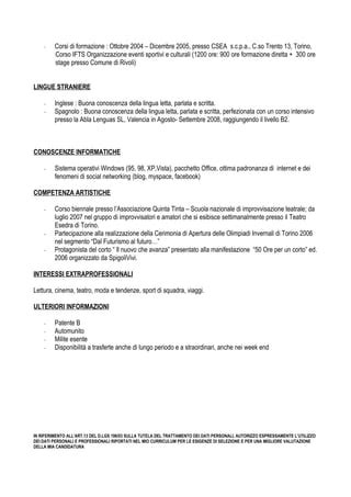 Curriculum Vitae Roberto Tavella Pdf