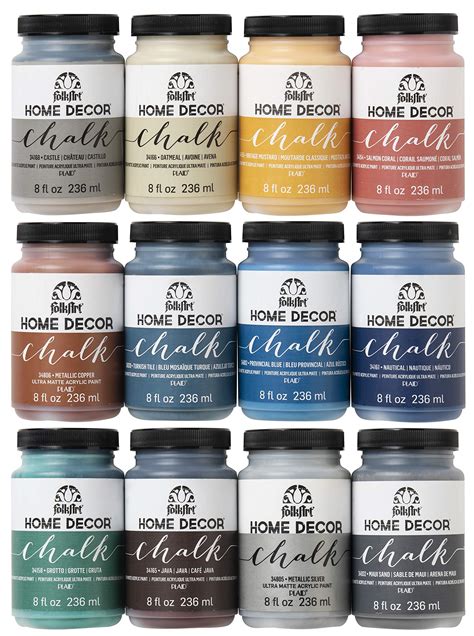 Buy FolkArtHome Decor Ultra Matte Chalk Finish Acrylic Craft Paint Set