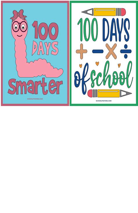 100 Days of School Poster Package – SchoolPosters.com LLC