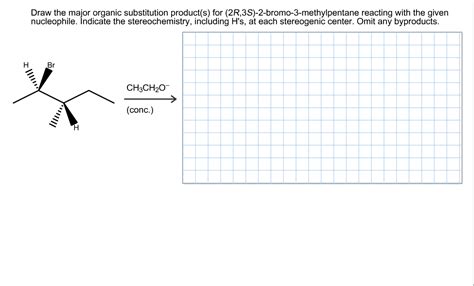 Solved Draw The Major Organic Substitution Products For