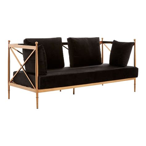 Novo 2 Seat Rose Gold Lattice Arms Sofa - LIVING ROOM, Sofas | Eclectic Niche