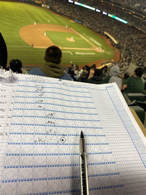 Keeping Score At A Baseball Game Can Be Art Outlet For Me Rpics