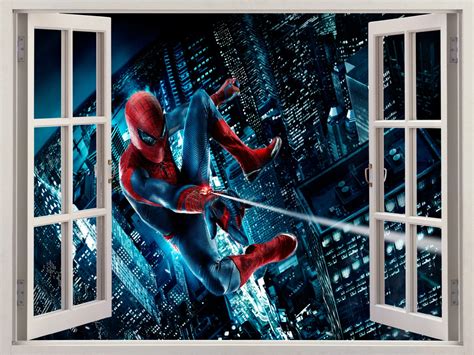 3d Window Spiderman Wall Decal By Windowgallery2016 On Etsy