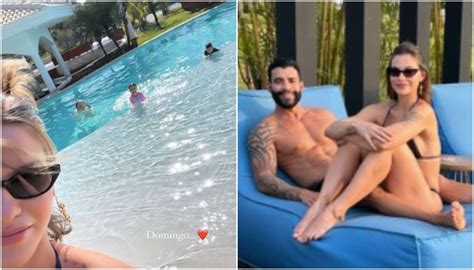 Gusttavo Lima E Andressa Suita Curtem Piscina Gigante Da Fazenda Os