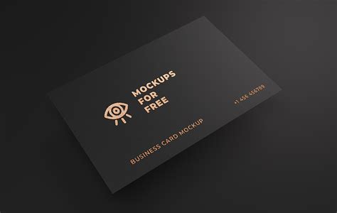 Black Business Cards Mockup - Mockups For Free