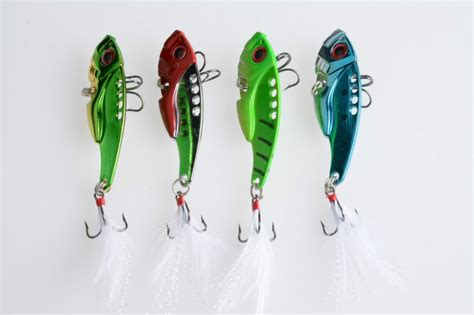 2016 Metal Fishing Lures 4Colors 8pcs VIBE Metal Fishing Lure 5 5CM 11G