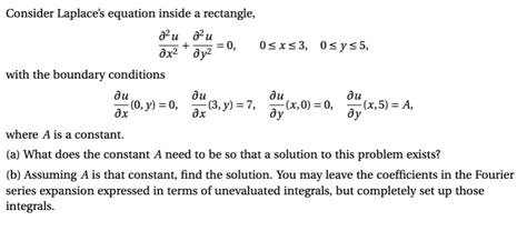 Solved Consider Laplace S Equation Inside A Rectangle Chegg