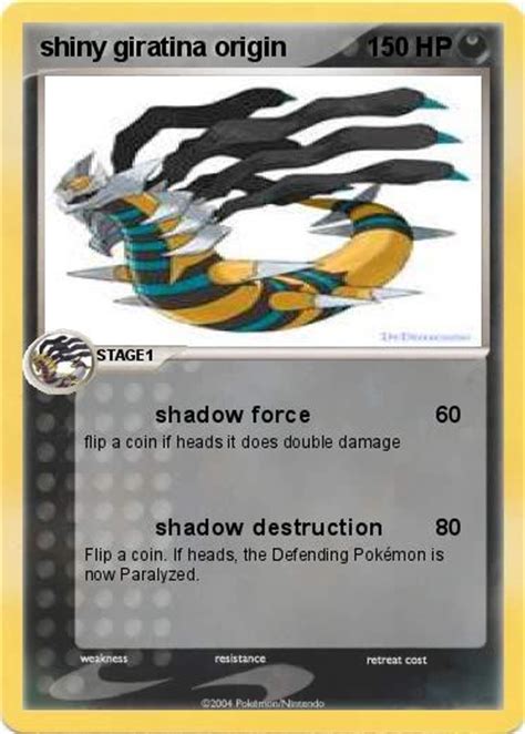 Pokémon shiny giratina origin - shadow force - My Pokemon Card