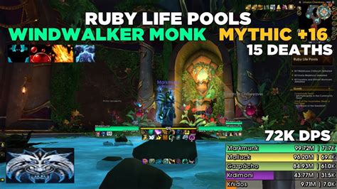 Ruby Life Pools 16 Windwalker Monk 71k Overall DPS YouTube