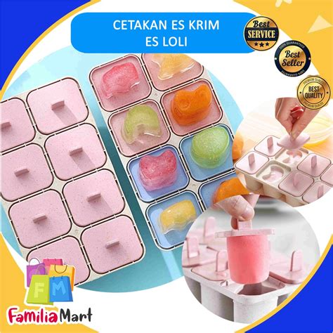 Jual Cetakan Es Krim Es Loli Agar Agar Stick 8pcs Cetakan Ice