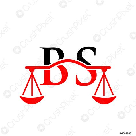 Law Firm Letter Bs Logo Design Lawyer Justice Law Attorney Stock