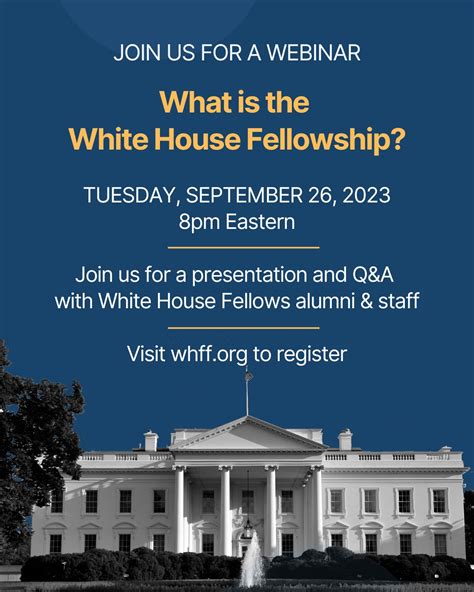 White House Fellows Foundation And Association On Linkedin 📢 Upcoming