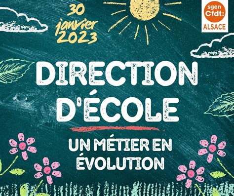 Formation Direction d école un métier en évolution SGEN CFDT Alsace