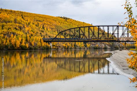 Alaska Railroad Passenger Train Crossing The Mears Memorial Bridge Over