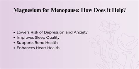 Magnesium for Menopause: Benefits and Sources