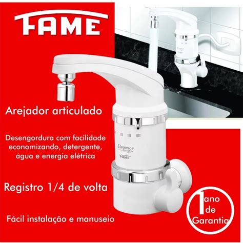 Torneira Eletrica Fame Elegance W Branca Preta Shopee Brasil