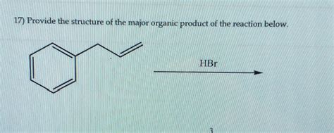 Solved Provide The Structure Of The Major Organic Chegg