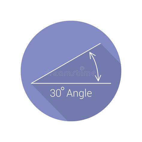 IcÃne Plane D angle De 30 DegrÃs IcÃne IsolÃe Avec Symbole D angle