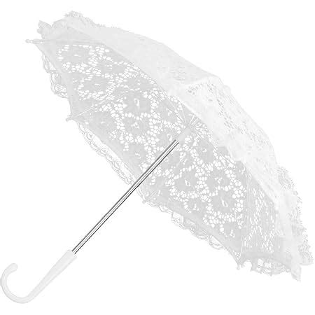 Amazon Sqoikos White Lace Parasol Umbrella Vintage Wedding Bridal