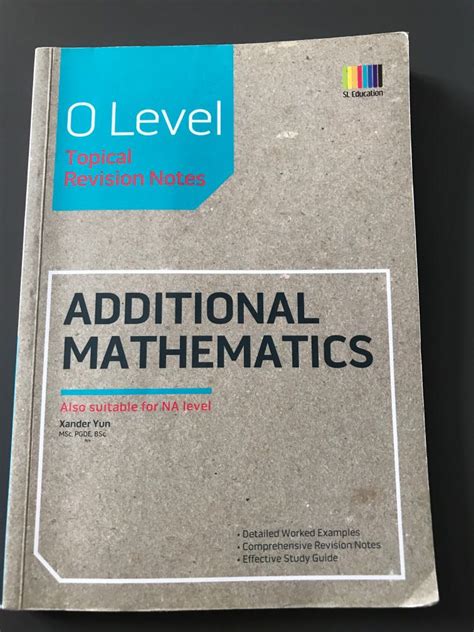 O Level Topical Revision Notes Additional Mathematics Hobbies Toys