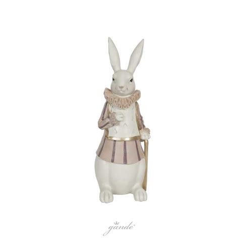 Pr Oster Deko Figur Osterhase Hase Elegant Mit Kragen C