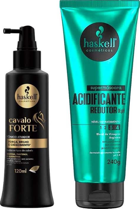 Kit Haskell Tônico Cavalo Forte Máscara Acidificante 240g