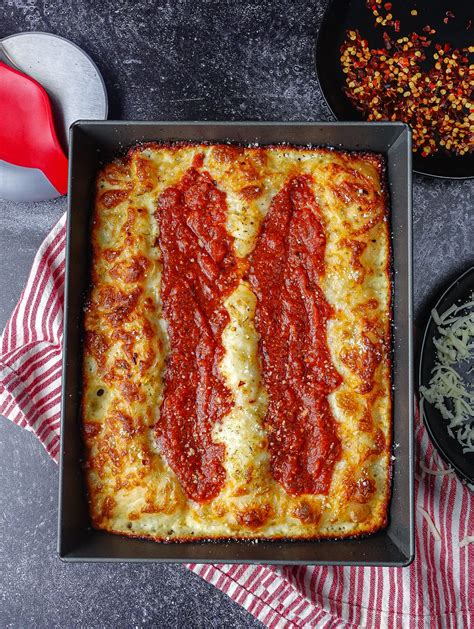 Detroit Style Pizza Recipe With Cheesy Crispy Edges