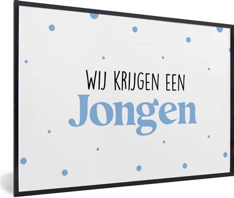 Fotolijst Incl Poster Wij Krijgen Een Jongen Tekst Aanstaande