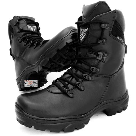 Bota Militar Coturno Couro Preto Masculino Promoção Preço R 199 90