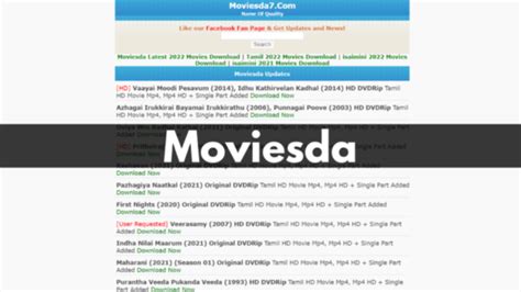 Moviesda 2023: Download Latest Tamil Dubbed HD Movies for Free