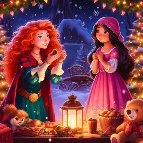 Merida Feiert Mit Freunden Weihnachten Fan Art Bild 🥰💖😍 Elsa Die