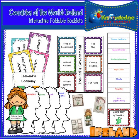 Countries Of The World Ireland Interactive Foldable Booklets Made By