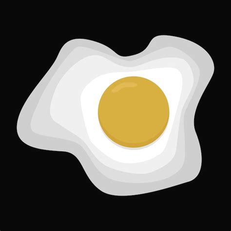 Premium Vector Fried Egg With Yolk Vector Illustration