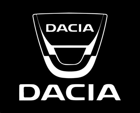 Dacia Brand Logo Car Symbol With Name White Design Romanian Automobile