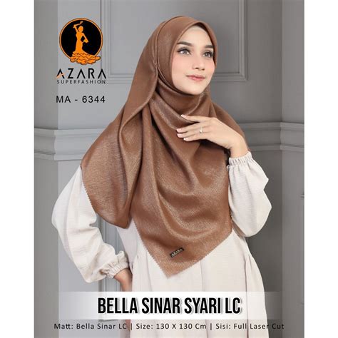 Jual Bisa Cod Hijab Segi Empat Syari Glowing Bella Sinar Syar I Lc