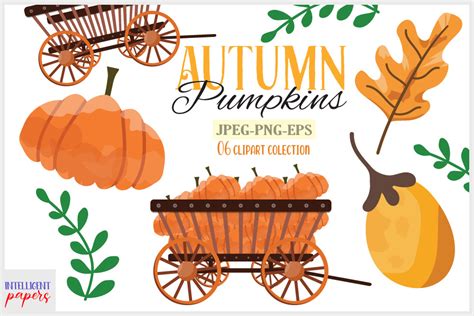 Autumn Pumpkins Clipart Set Graphic by Intelligent Papers · Creative Fabrica