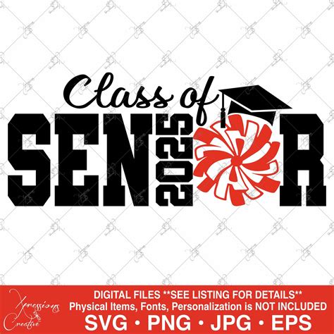 Senior Svg Class Of Graduate Cheer Svg Graduation