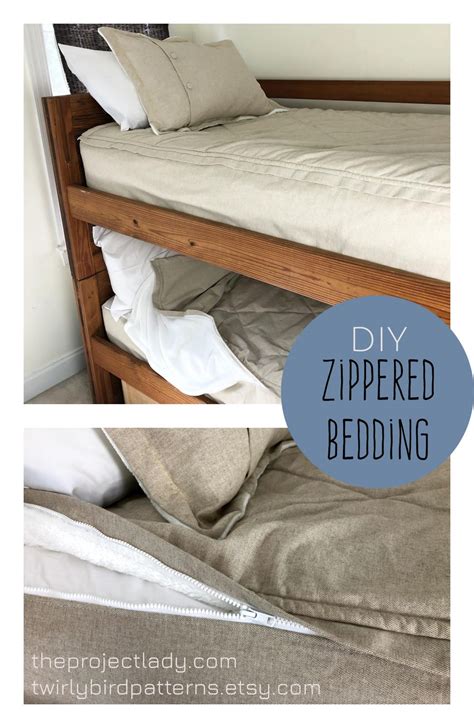 The Project Lady DIY Twin Sized Zipper Bedding Tutorial