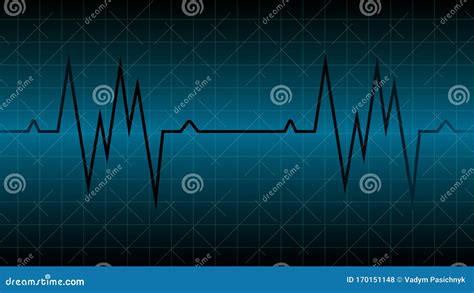 Cardiogram Heartbeat Line Vector Illustration Stock Illustration